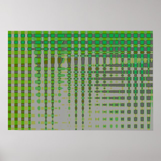 Poster Green Abstract Art 1003 (Devant)