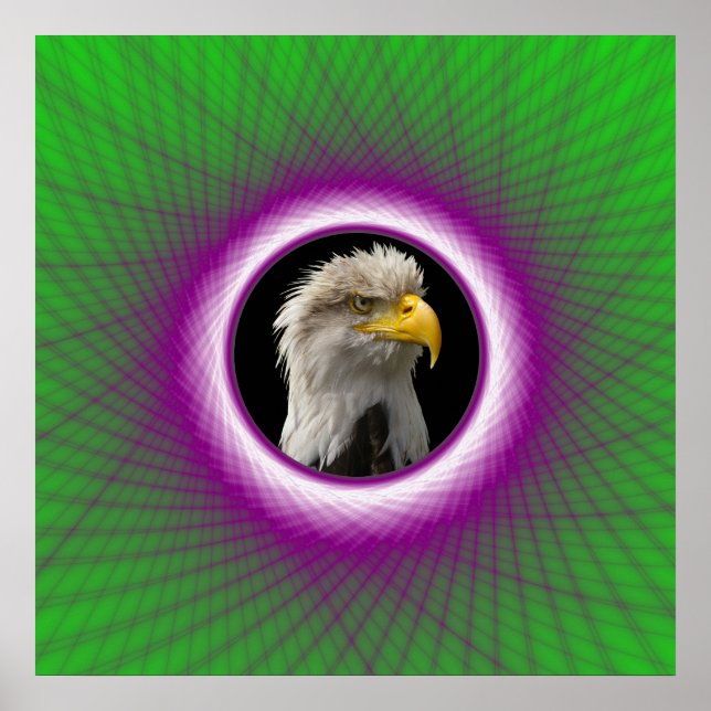 Poster  Green and Violet Woven Window (Front)