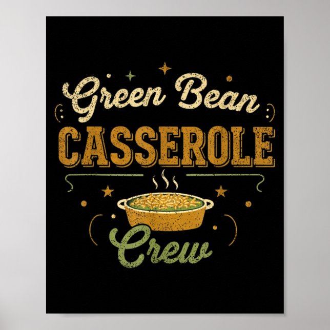 Poster Green Bean Cerole Thanksgiving Cooking Funny  (Devant)