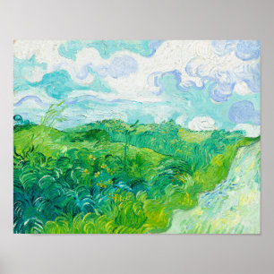 Poster Green Blé Fields, Auvers, 1890 par van Gogh