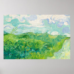 Poster Green Blé Fields Auvers (F807) Van Gogh Fine Art
