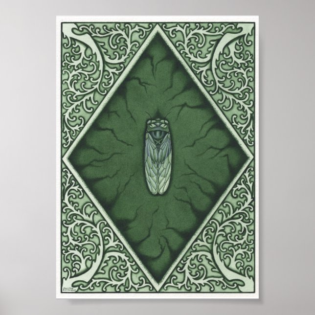 Poster Green Cicada (Devant)