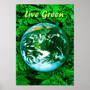 Poster Green Earth - ecological awareness