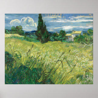Poster Green Field Vincent van Gogh