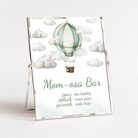 Green Hot Air Ballotte Baby shower Maman Osa Bar