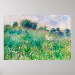 Poster Green Meadow par Renoir Impressionniste Peinture