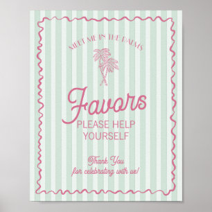 Poster Green Palm Springs Pastel Beach Faveurs