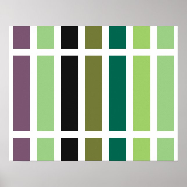 Poster Green purple Black Hues (Devant)