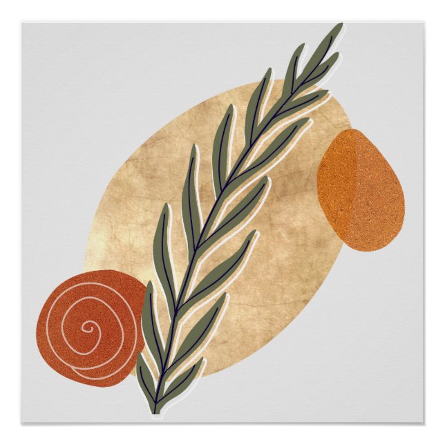 Poster Green Stalk Boho (Devant)