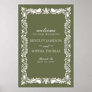 Poster Green Talavera Carreaux Espagne Fiesta Mariage Bie
