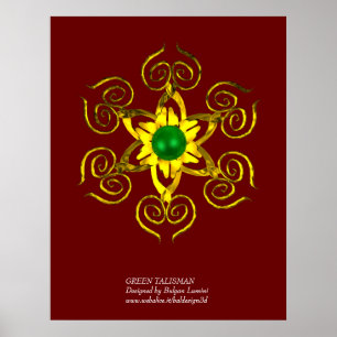 Poster GREEN TALISMAN, rouge