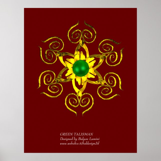 Poster GREEN TALISMAN, rouge (Devant)