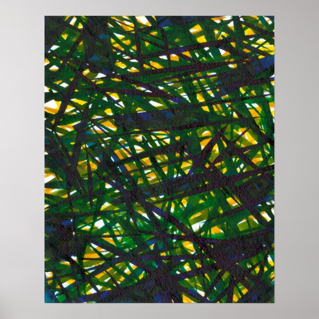Poster Green Thicket II (Devant)