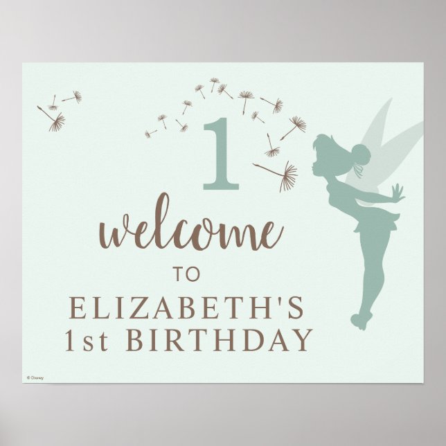 Poster Green Tinker Bell Girl Anniversaire (Devant)