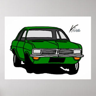 Poster Green Vauxhall Viva HC