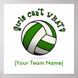 Poster Green Volleyball