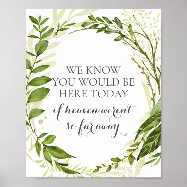 Poster Green Wreath Nous Savons Que Vous Seriez Ici Aujou (Devant)