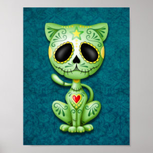 Poster Green Zombie Sugar Kitten