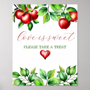 Poster Greenary Red Apple Love est doux