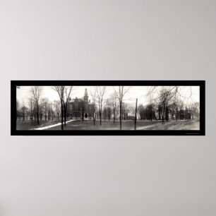 Poster Greencastle Depauw University Photo 1909