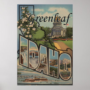Poster Greenleaf, Idaho - Scènes de grandes lettres