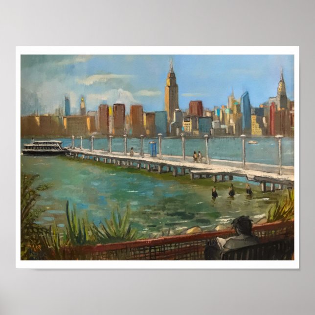 Poster "Greenpoint (Brooklyn NYC)" 11x14 po | par M. Koch (Devant)