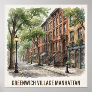 Poster Greenwich Village Manhattan