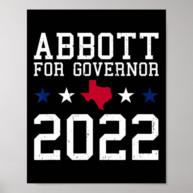 Poster Greg Abbott Pour Gouverneur Élection 4 Juillet Rép (Devant)