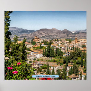 Poster Grenade, Andalousie, Espagne