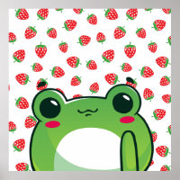 Grenouille à fraise Kawaii