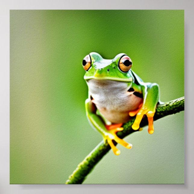 Poster Grenouille bondissante (Devant)