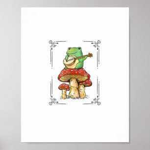 Poster Grenouille Champignon Goblincore Conception Artist
