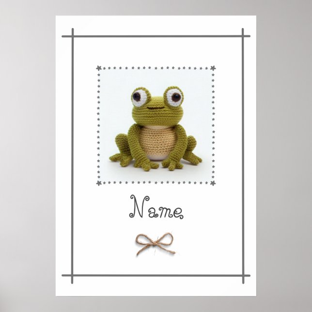 Poster Grenouille Crochet Baby Nursery Wall Art personnal (Devant)