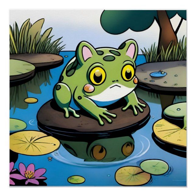 Poster Grenouille de chat (Devant)