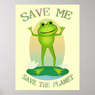 Poster Grenouille De l'environnement jour des terres