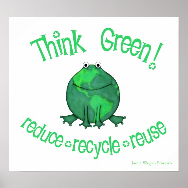 Poster Grenouille De l'environnement jour des terres (Devant)