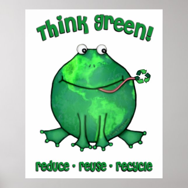 Poster Grenouille De l'environnement jour des terres (Devant)