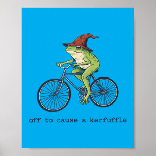 Poster Grenouille drôle pour causer une agitation