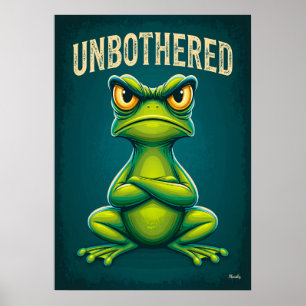Poster Grenouille imperturbable – Personnage de dessin an