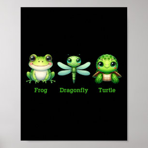Poster Grenouille Libellule humour politique anti-trump s