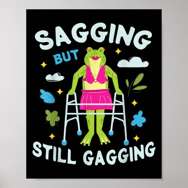 Poster Grenouille, mais toujours Gagging Frog Drôle Cring (Devant)