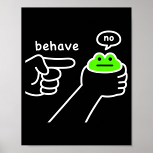 Poster Grenouille malhonnête Mème de grenouille drôle Se