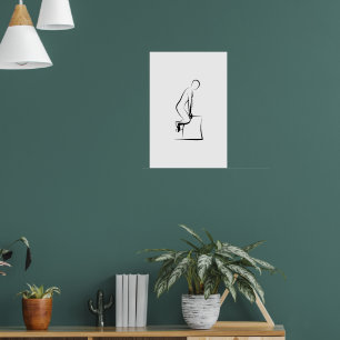 Poster Grenouille Pilates Face En Pose - Chaise Wunda