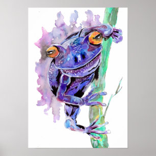 Poster Grenouille pourpre