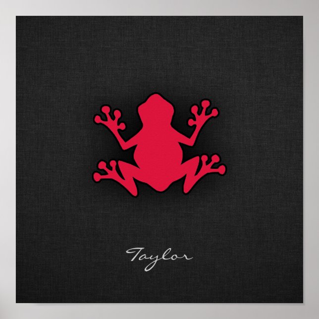 Poster Grenouille rouge Crimson (Devant)