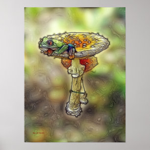Poster Grenouille sur un outil
