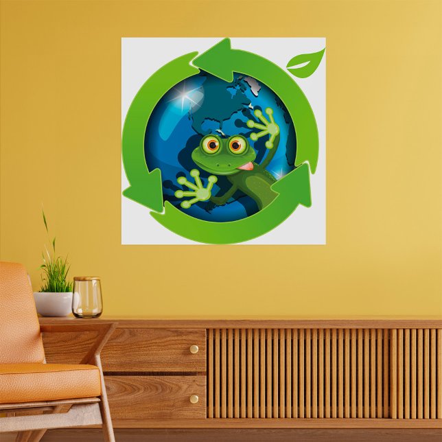 Poster Grenouille verte Terre (Créateur téléchargé)