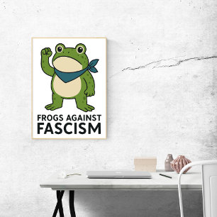 Poster Grenouilles Contre le Fascisme Manifestation de Gr
