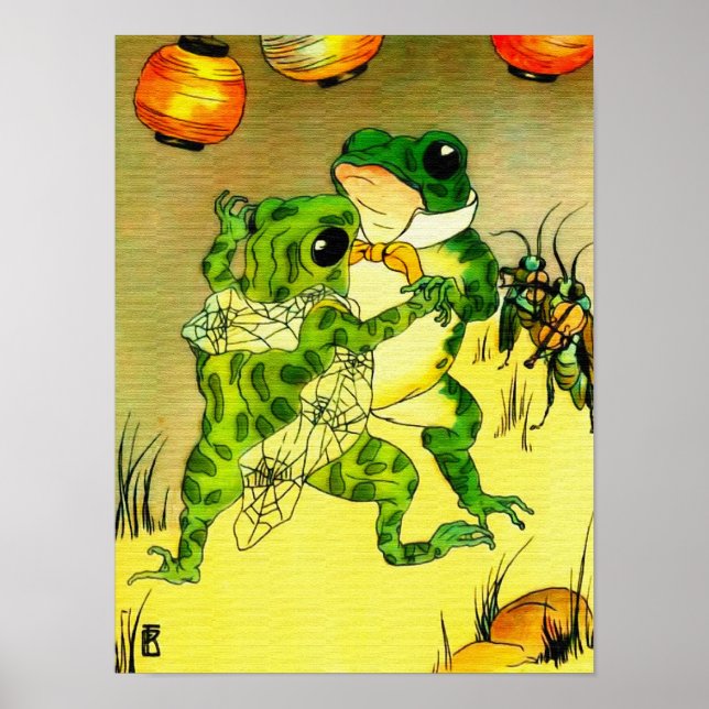 Poster Grenouilles dansantes (Devant)