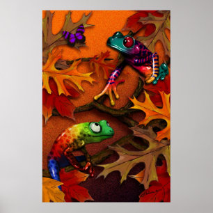 Poster Grenouilles de chute